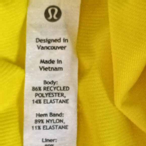 Lululemon Hotty Hot Low-Rise Lined Short 2.5" Bright Yellow  Size 8 - Picture 7 of 12